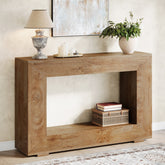 Farmhouse Console Table, 47" Wood Entryway Sofa Table with Storage Tribesigns 3