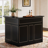 L - Shaped Bar Table, 4 - Tier Bar Cabinet Reception Desk Tribesigns 3