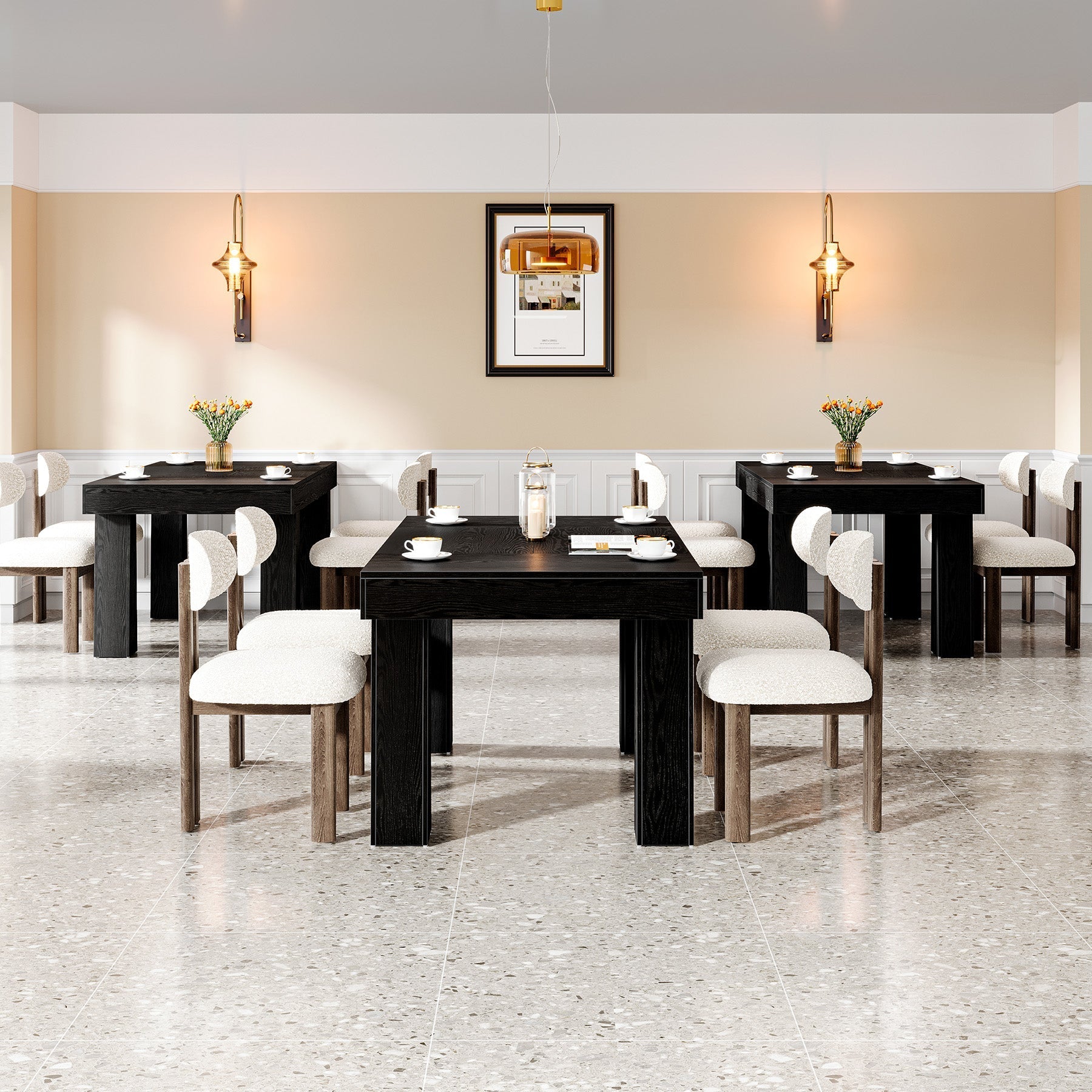 Modern Kitchen Table, 63" Dining Table Dinner Table for 4 - 6 Tribesigns