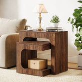 Nesting End Table Set, Small Side Table Night Stand Set Tribesigns 3