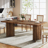 Tribesigns 63" Dining Table, Farmhouse Kitchen Table with Large Tabletop for 4 - 6 Tribesigns 3