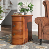 Tribesigns Wood End Table, Narrow Side Table Nightstand with 2 Drawers Tribesigns 3