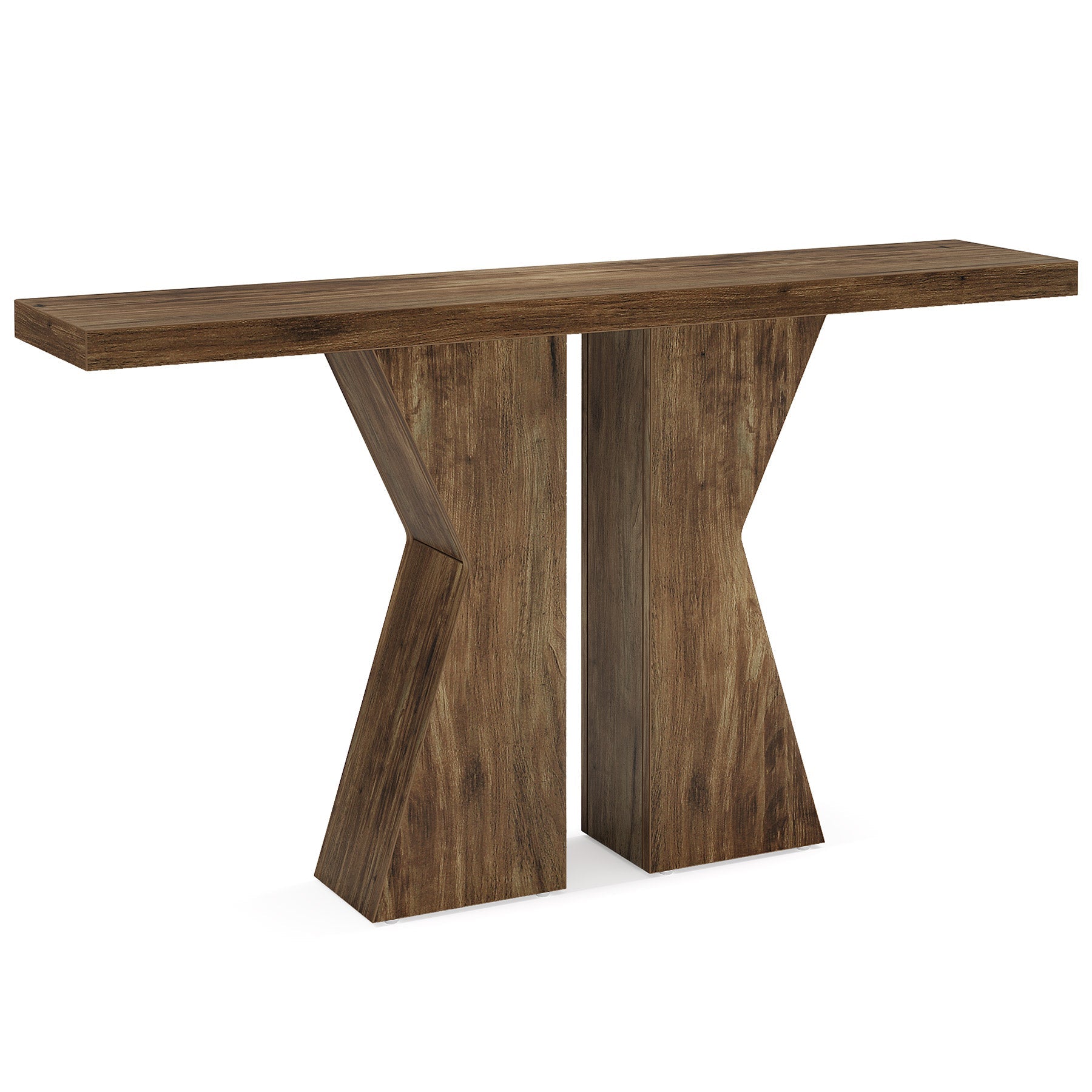 Wood Console Table, 55" Sofa Table Entryway Table with K - Shaped Frame Tribesigns