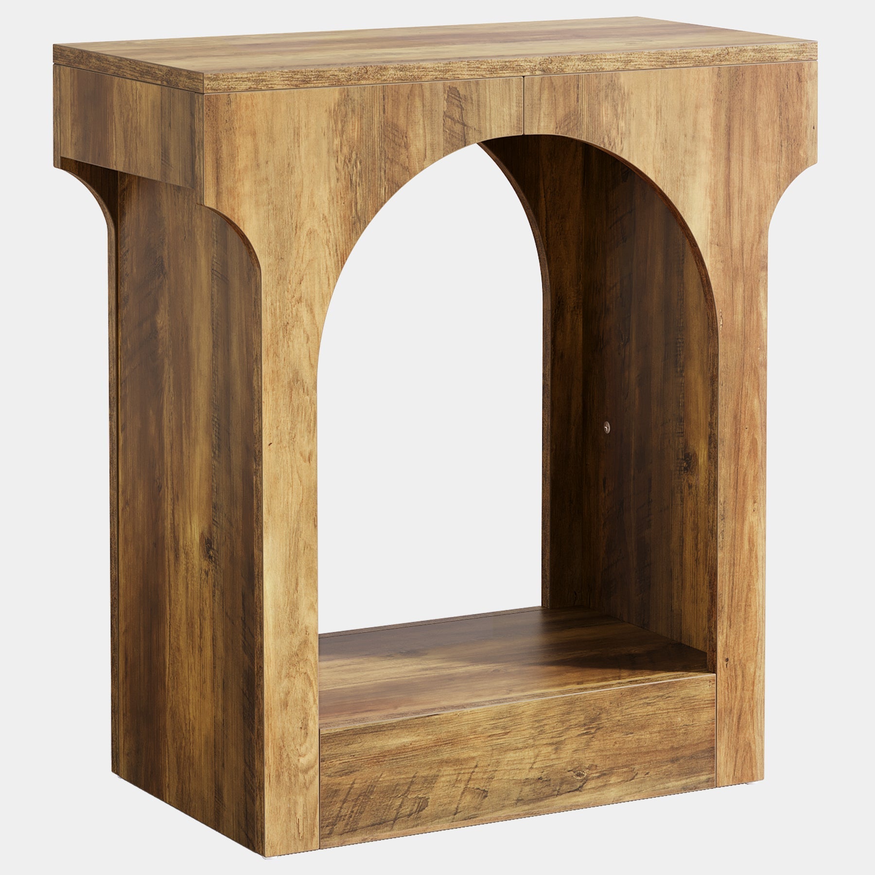 Wood End Table, 2 - Tier Side Table with Storage Space Tribesigns